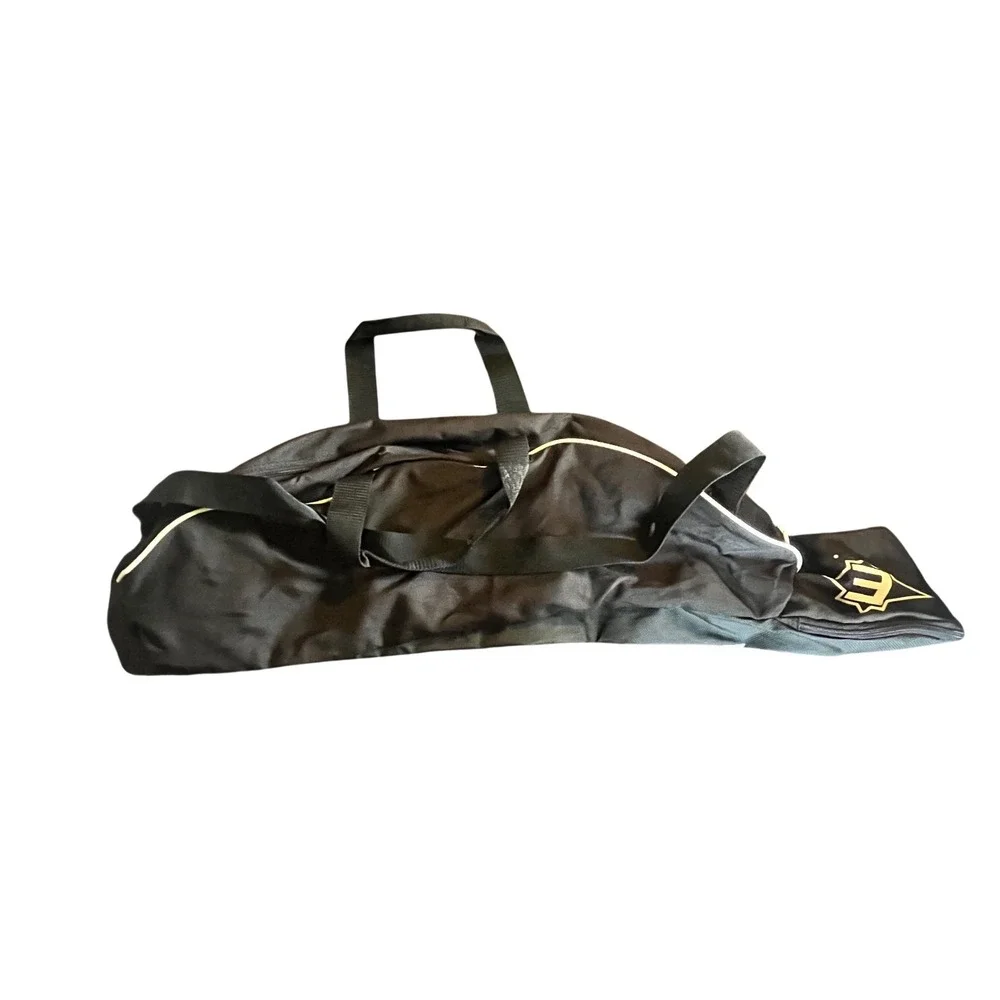 Easton Baseball Bat Bag Black Nylon Equipment Carrier Large Logo White Piping